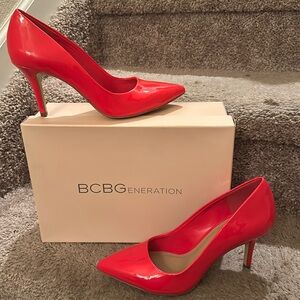 BCBG Generation Infared Patent Leather High Heels Size 6 Like New
